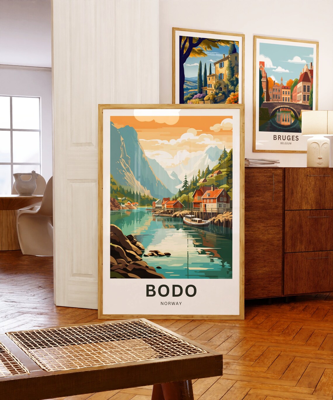 Bodo Norway Fishing Village Fjord Personalized Travel Poster - Image 5
