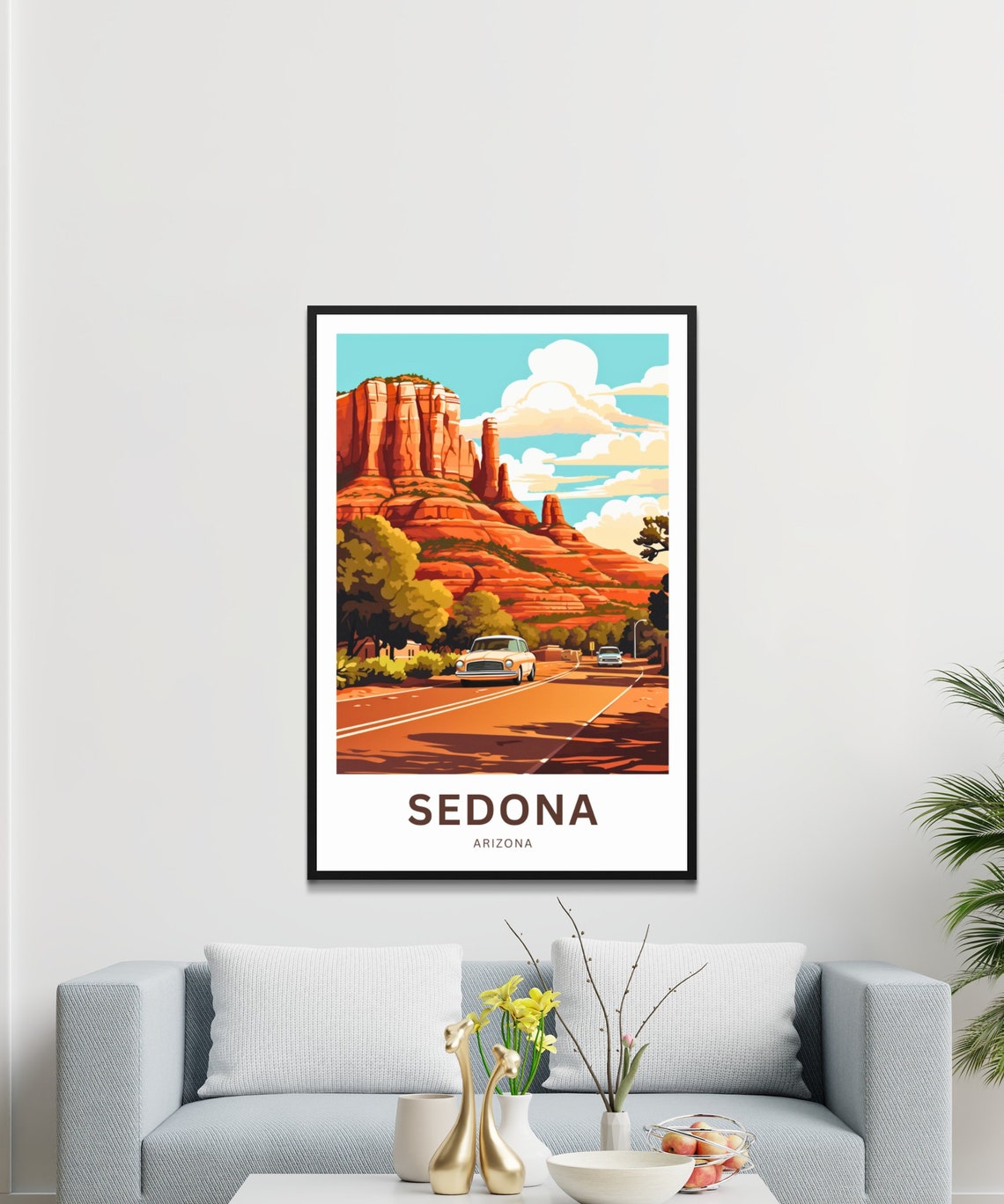 Sedona Arizona Red Rocks Road Trip Personalized Travel Poster - Image 3