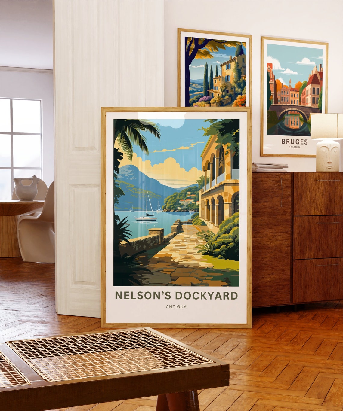 Personalized Nelsons Dockyard Antigua Stone Terrace Travel Poster - Image 5