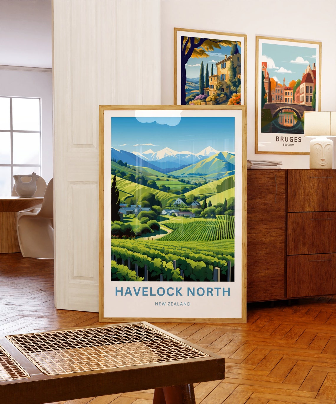 Havelock North New Zealand Vineyard Hills Personalized Poster - Image 5