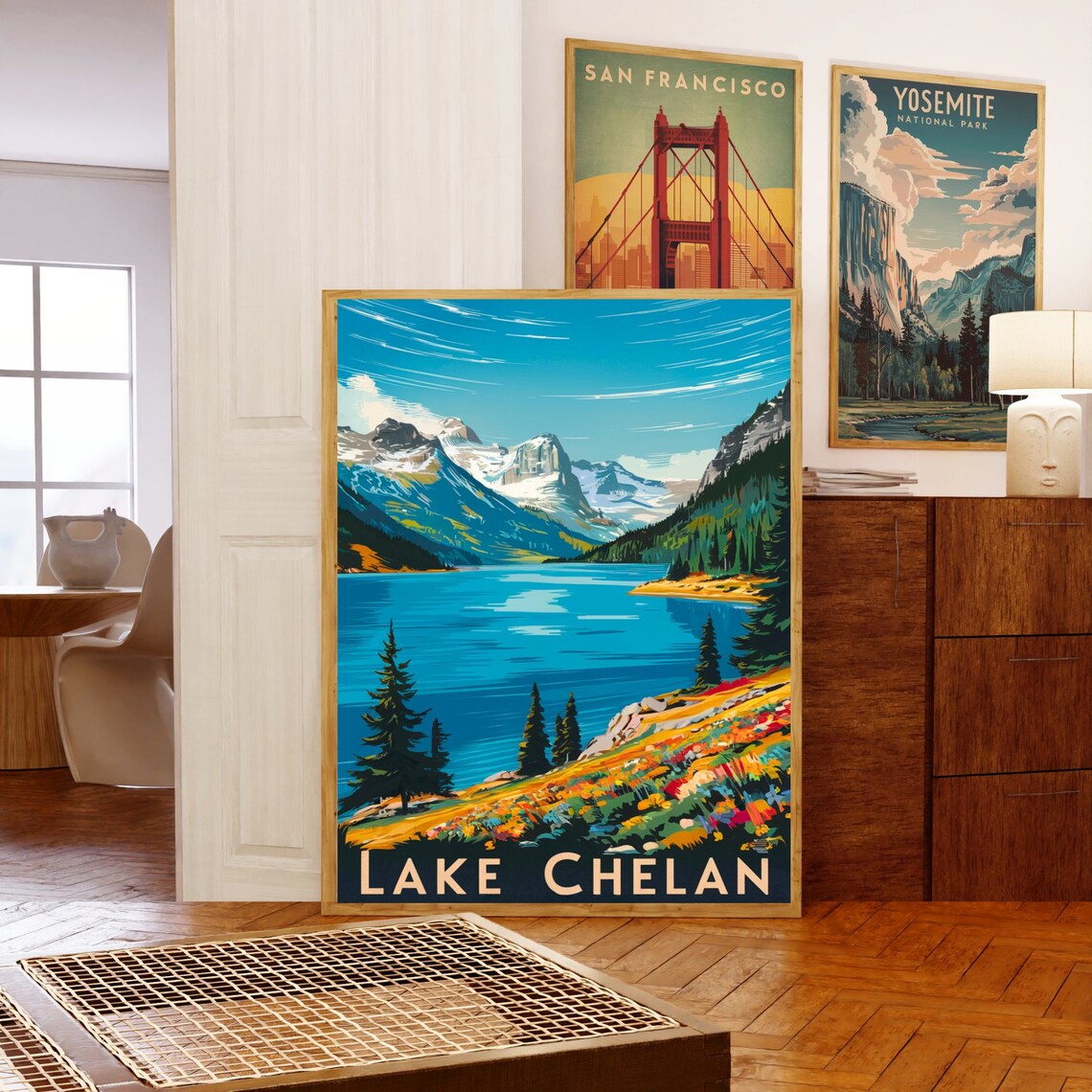 Lake Chelan Vintage Travel Poster, Washington Print - Image 5
