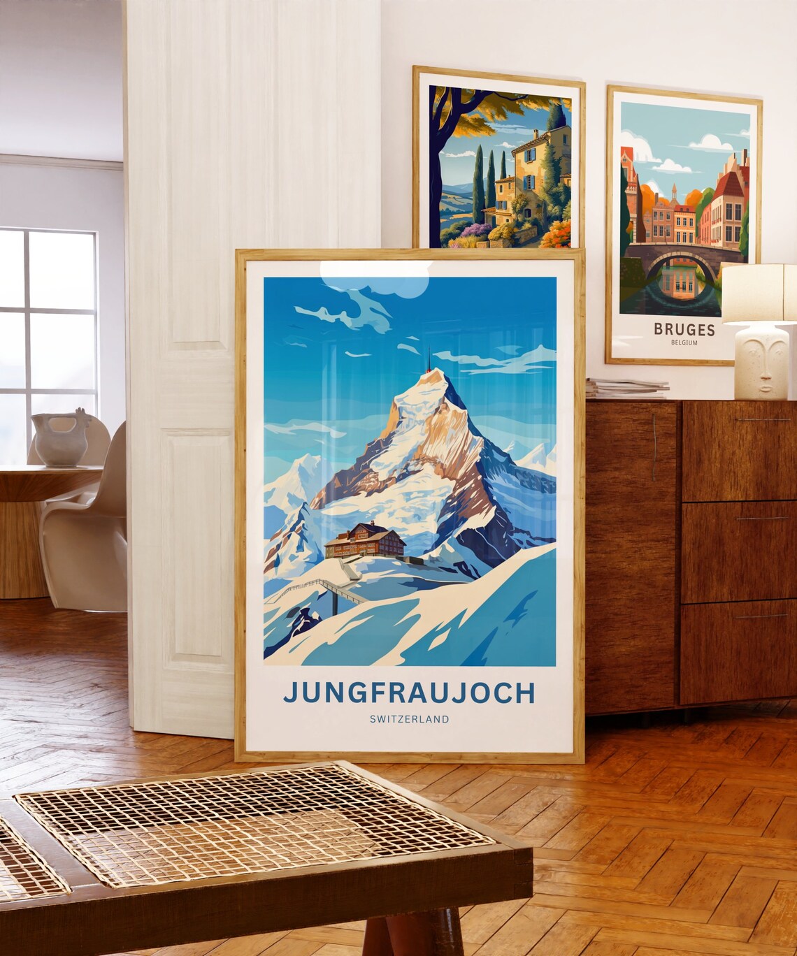 Jungfraujoch Travel Poster, Europe Wall Art - Image 5