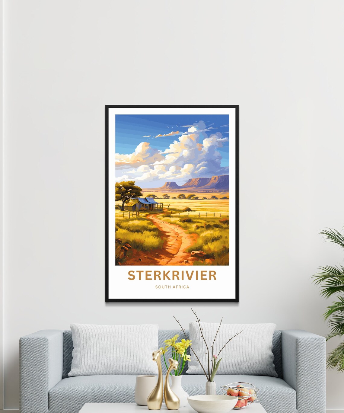 Sterkrivier South Africa Golden Farmland Scenic Travel Poster - Image 3