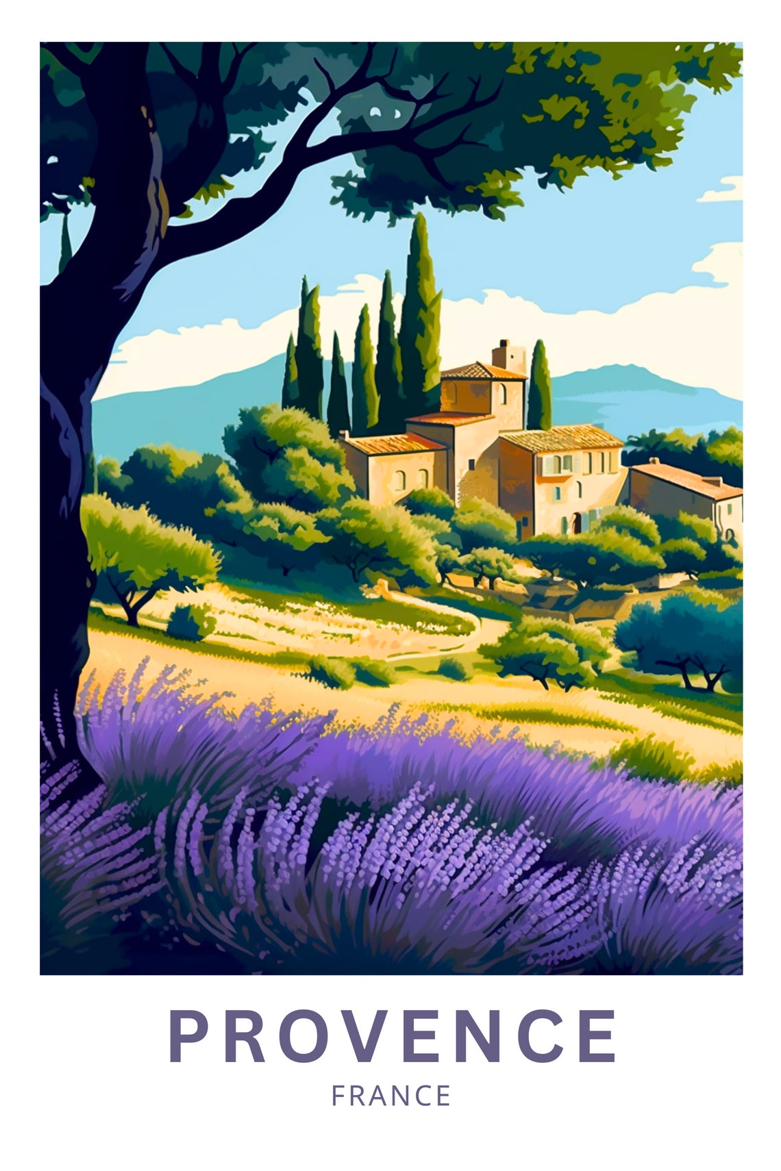 Provence France Print France Wall Art Travel Poster Provence Provence Region French Countryside Poster Gift - Image 3