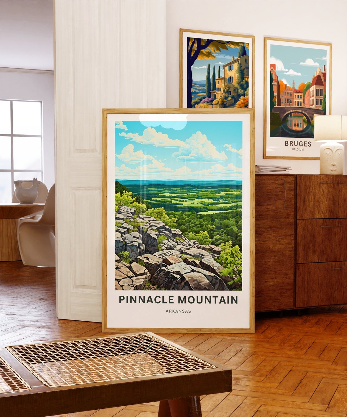 Pinnacle Mountain Arkansas Rocky Summit Overlook Travel Poster - Image 5