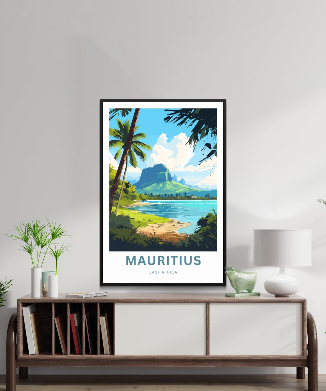 Mauritius Travel Print Mauritius Poster Africa Wall Art Framed Present Gift Africa Present - Image 2