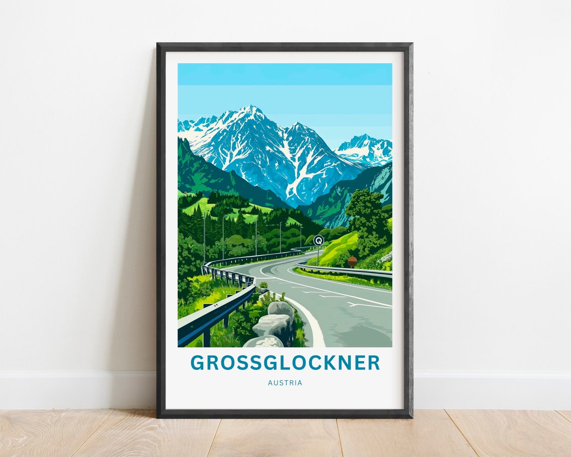 Grossglockner Austria High Alpine Pass Road Hairpin Bend Poster