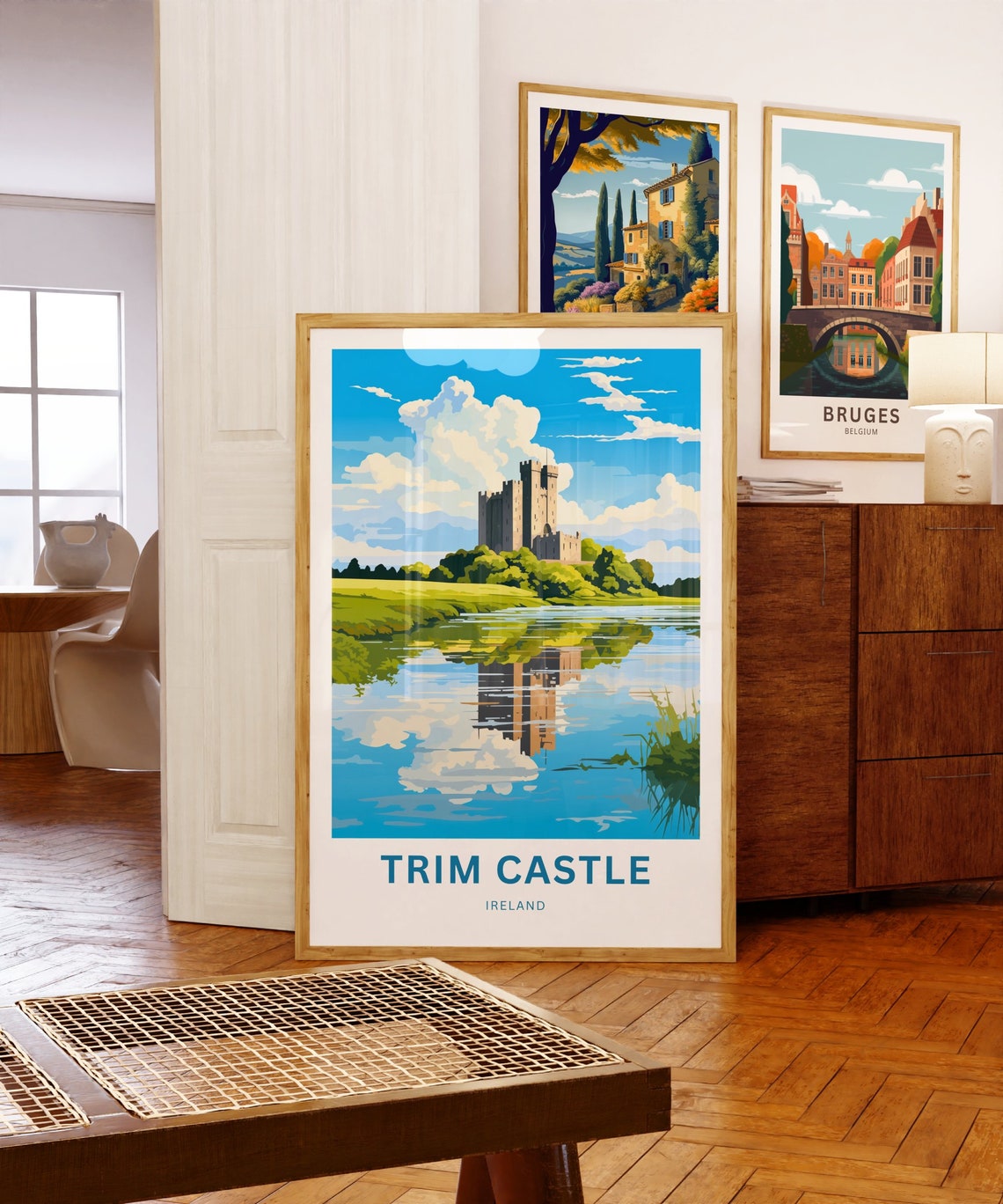 Trim Castle Ireland Medieval Keep River Reflection Travel Poster - Image 5