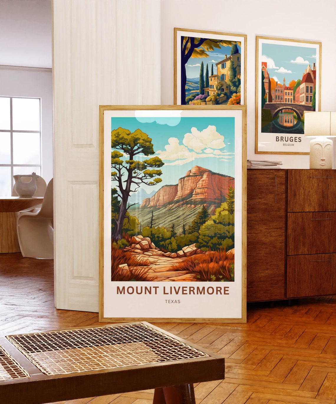 Mount Livermore Texas Red Rock Mesa Desert Trail Vista Poster - Image 5