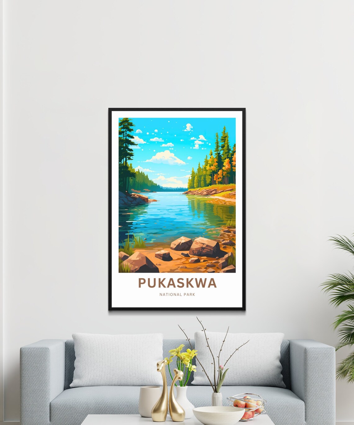 Pukaskwa National Park Lake Rocky Shoreline Pine Forest Poster - Image 3