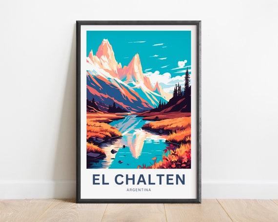 El Chalten Print Argentina Travel Poster