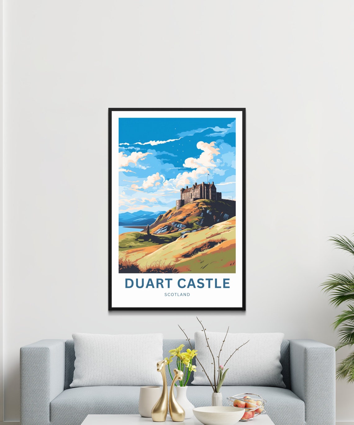 Duart Castle Scotland Castle Hill Personalized Custom Poster - Image 2