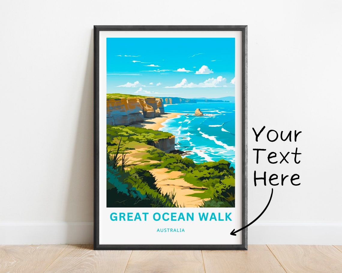 Great Ocean Walk Australia Cliff Trail Sea View Travel Poster