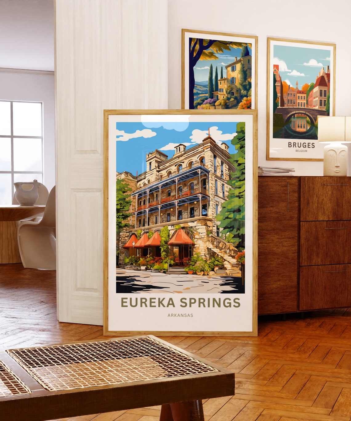 Eureka Springs Arkansas Historic Stone Hotel Grand Entrance Poster - Image 5