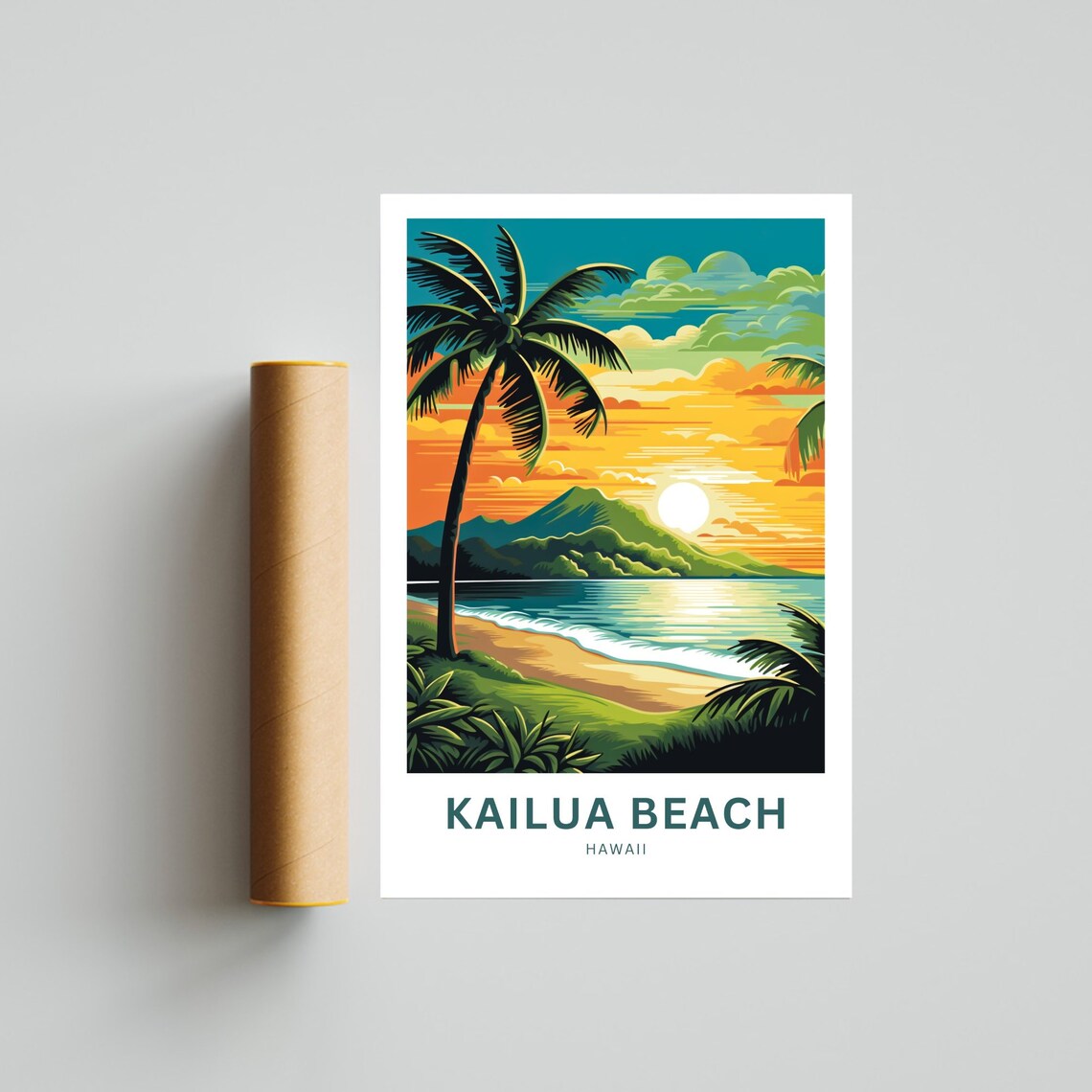 Kailua Beach Travel Poster, Hawaii Wall Art - Image 4