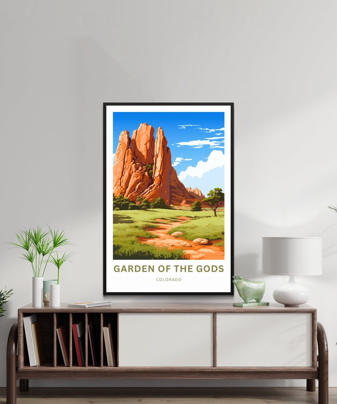 Personalized Garden Of The Gods Travel Print Colorado Poster United States Wall Art Framed Present Gift Colorado United States Present - Image 2