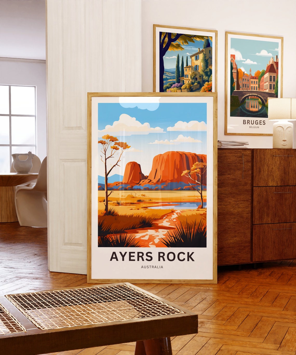 Personalized Ayers Rock Australia Uluru Custom Desert Travel Poster - Image 3