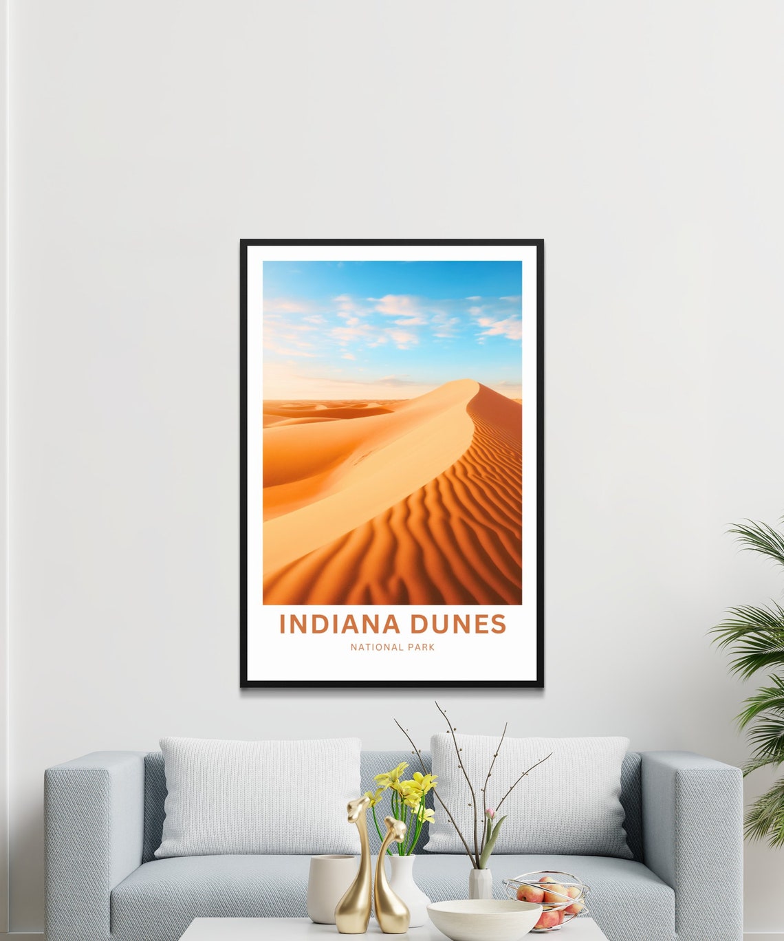 Indiana Dunes National Park Rippled Sand Dune Sculptural Poster - Image 4