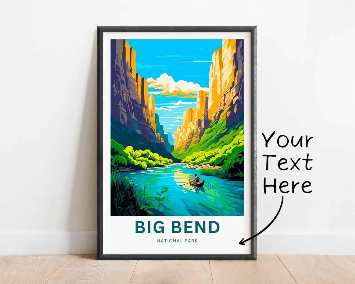 Big Bend National Park River Canyon Personalized Adventure Poster