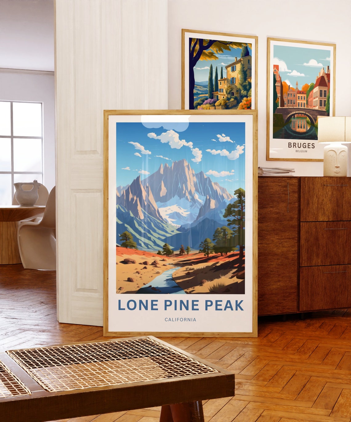 Personalized Lone Pine Peak Trail Travel Print Lone Pine Peak Trail Poster California Wall Art Framed Present Gift California Present - Image 5