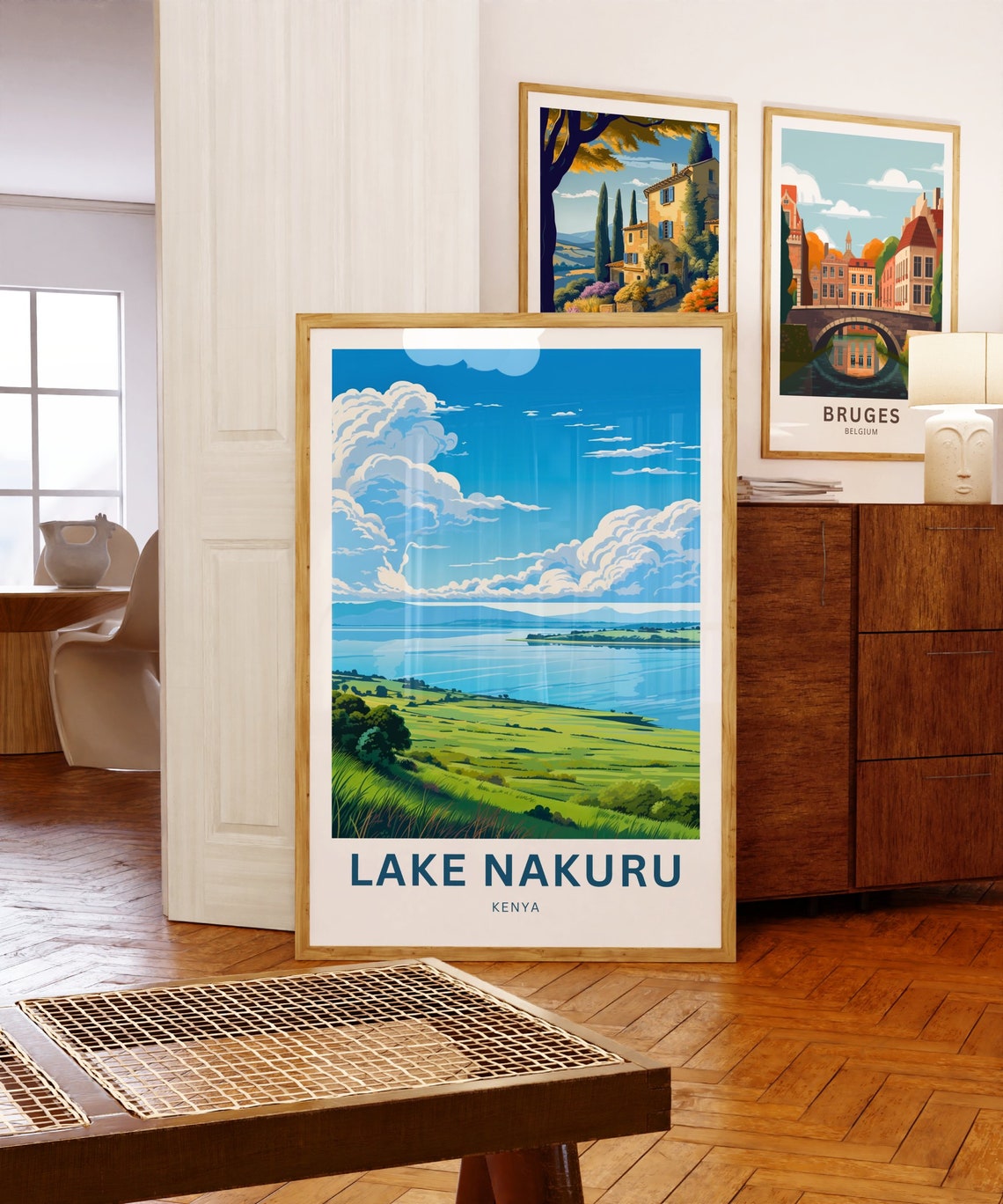 Lake Nakuru Kenya Personalized Blue Expanse Scenic View Poster - Image 5