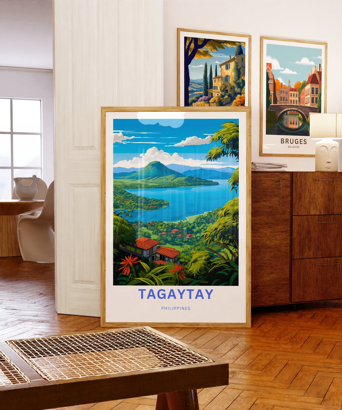 Tagaytay Philippines Taal Lake Volcano Tropical Hills Travel Poster - Image 5