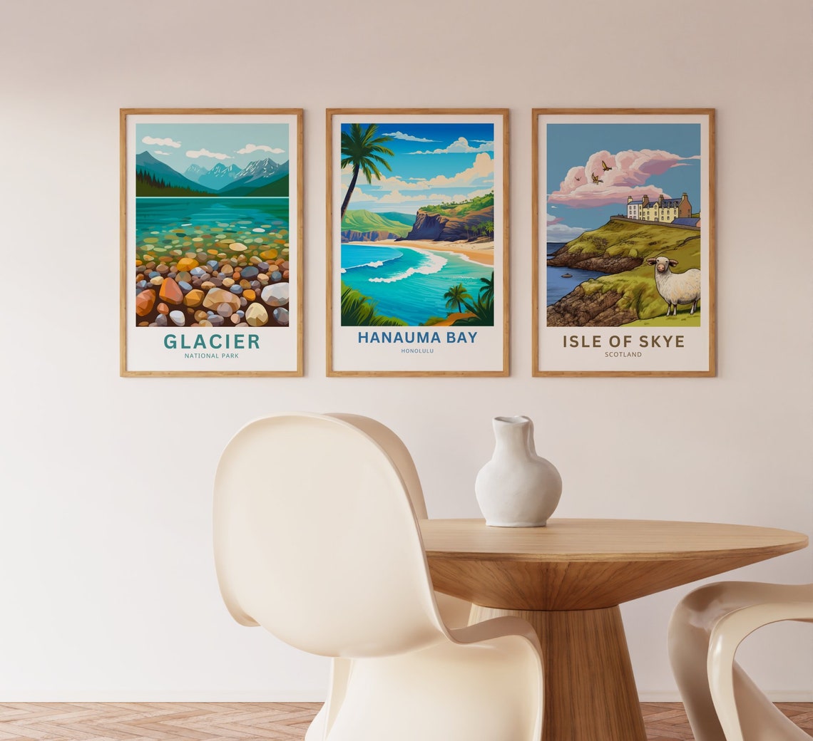 Hanauma Bay Honolulu Palm Beach Surf Personalized Travel Poster - Image 5