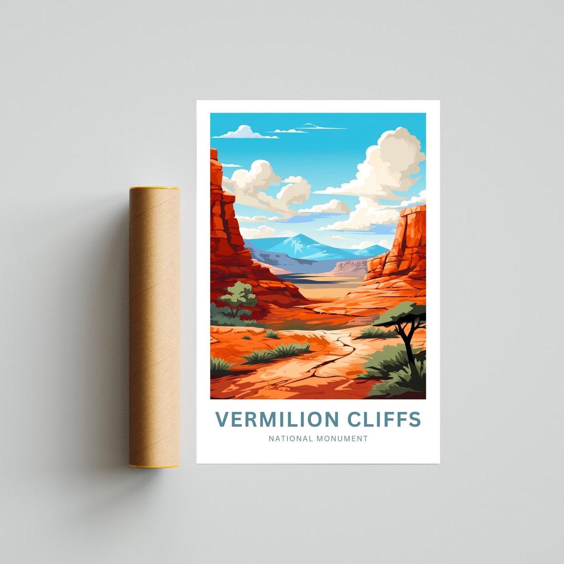 Personalized Vermilion Cliffs National Monument Red Rock Travel Poster - Image 5