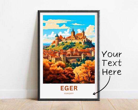 Eger Travel Poster, Hungary Gift