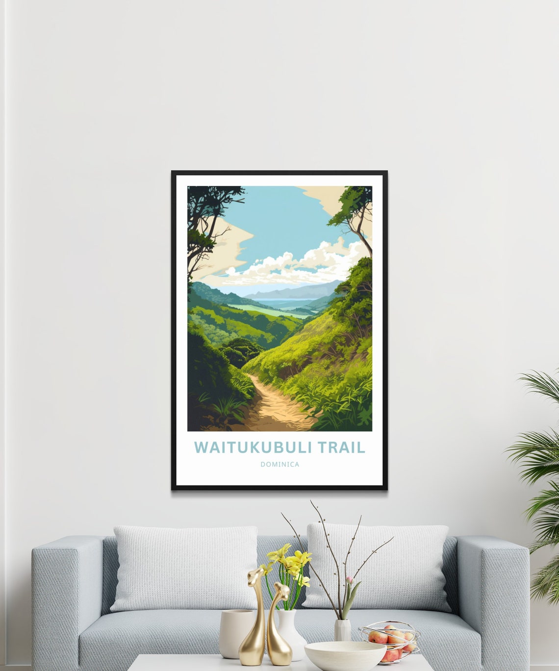 Waitukubuli Trail Dominica Green Valley Trail View Travel Poster - Image 3