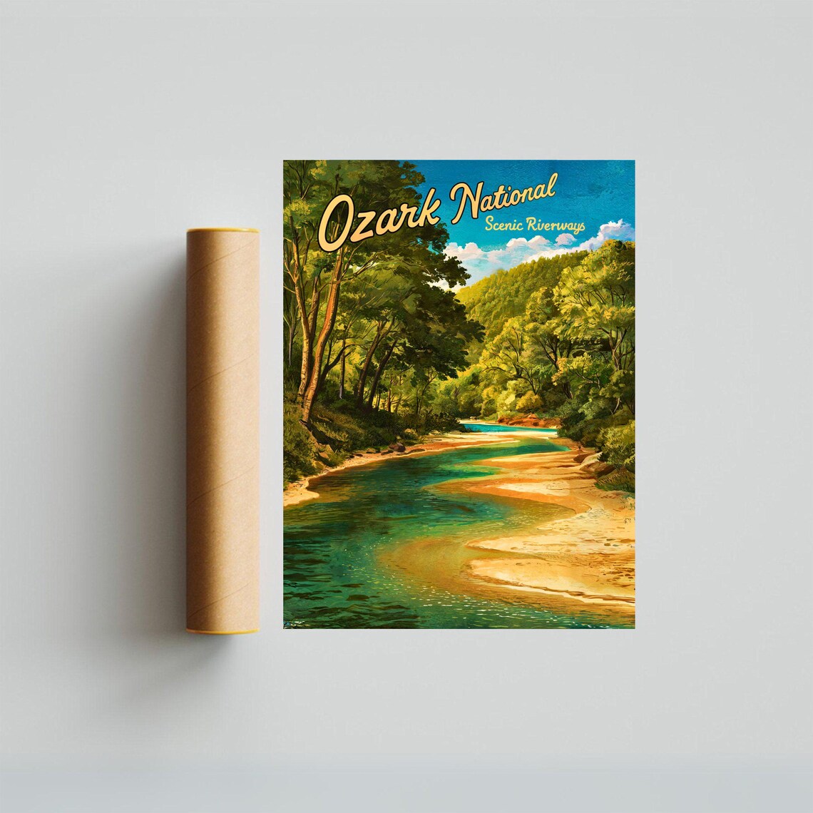 Ozark National Scenic Riverways Vintage Travel Poster - Image 4