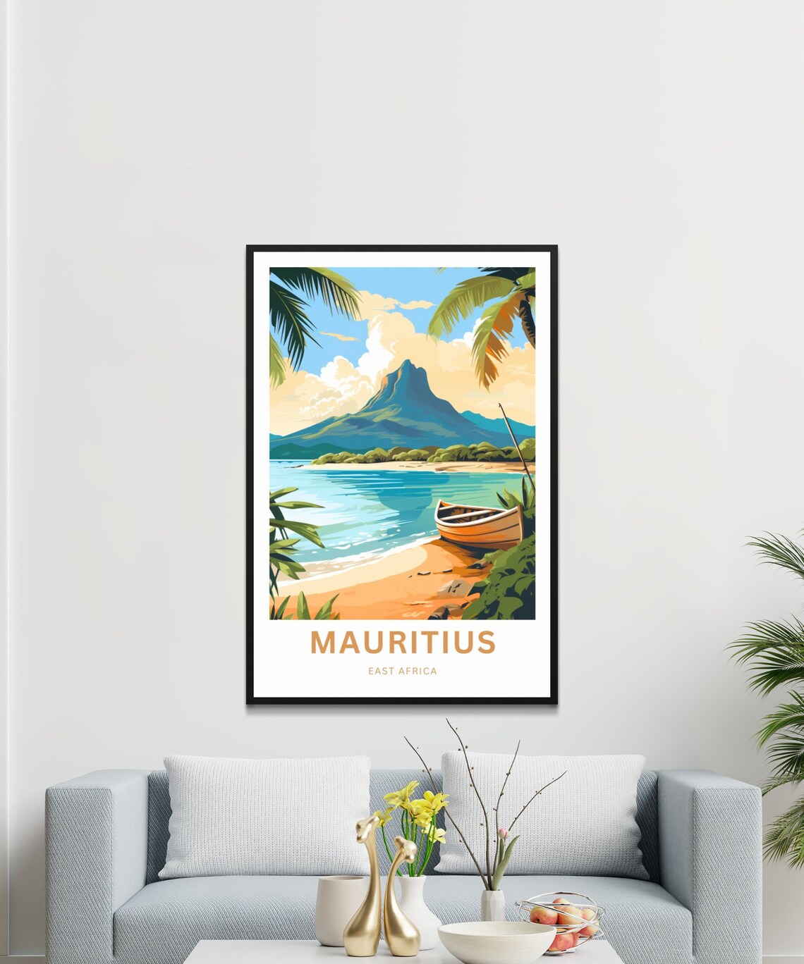Personalized Mauritius Travel Poster, Africa Wall Art - Image 3