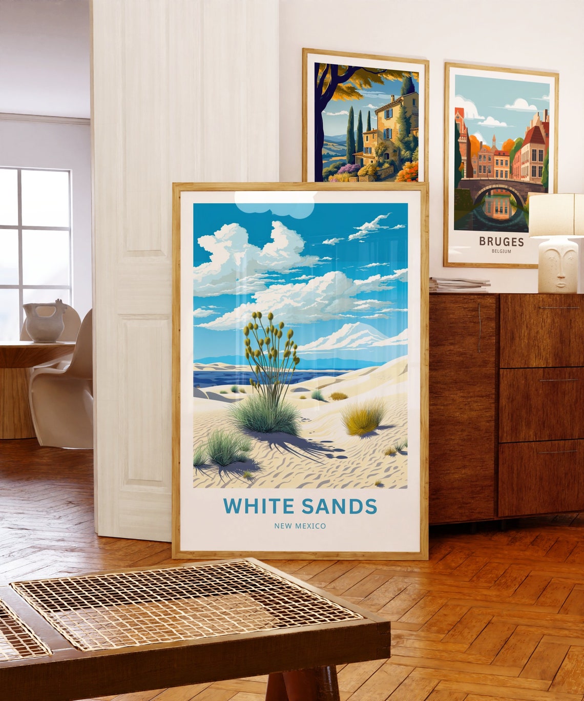Personalized White Sands Travel Print White Sands Poster New Mexico Wall Art Framed Present Gift New Mexico Present - Image 5