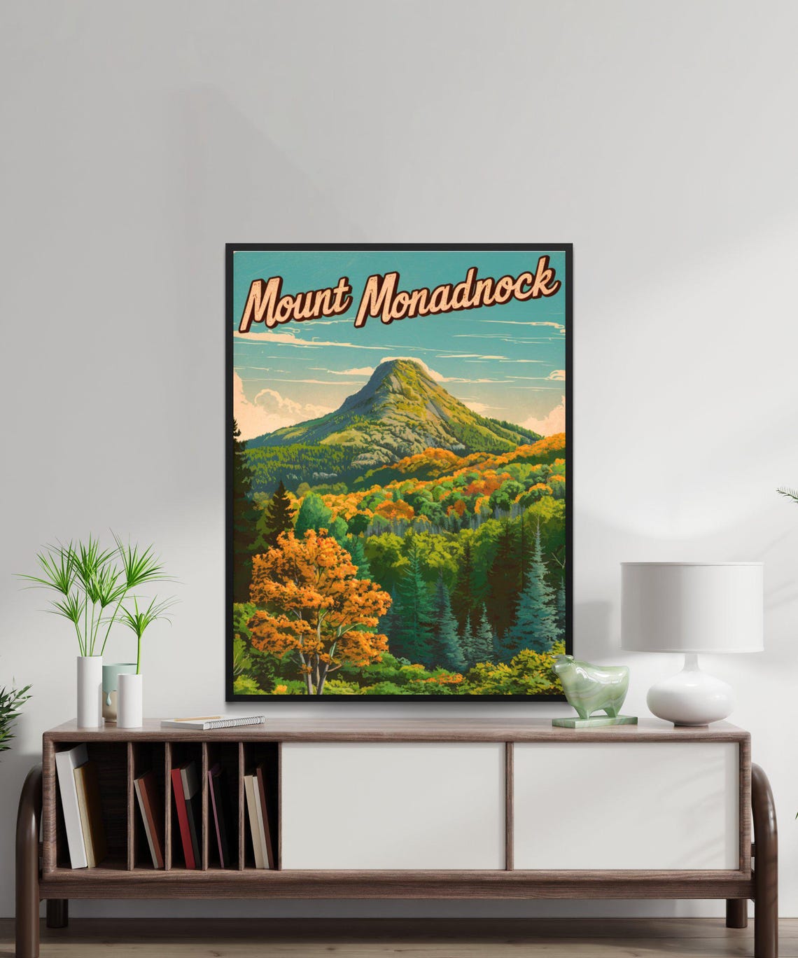 Mount Monadnock New Hampshire Fall Foliage Peak Travel Poster - Image 2