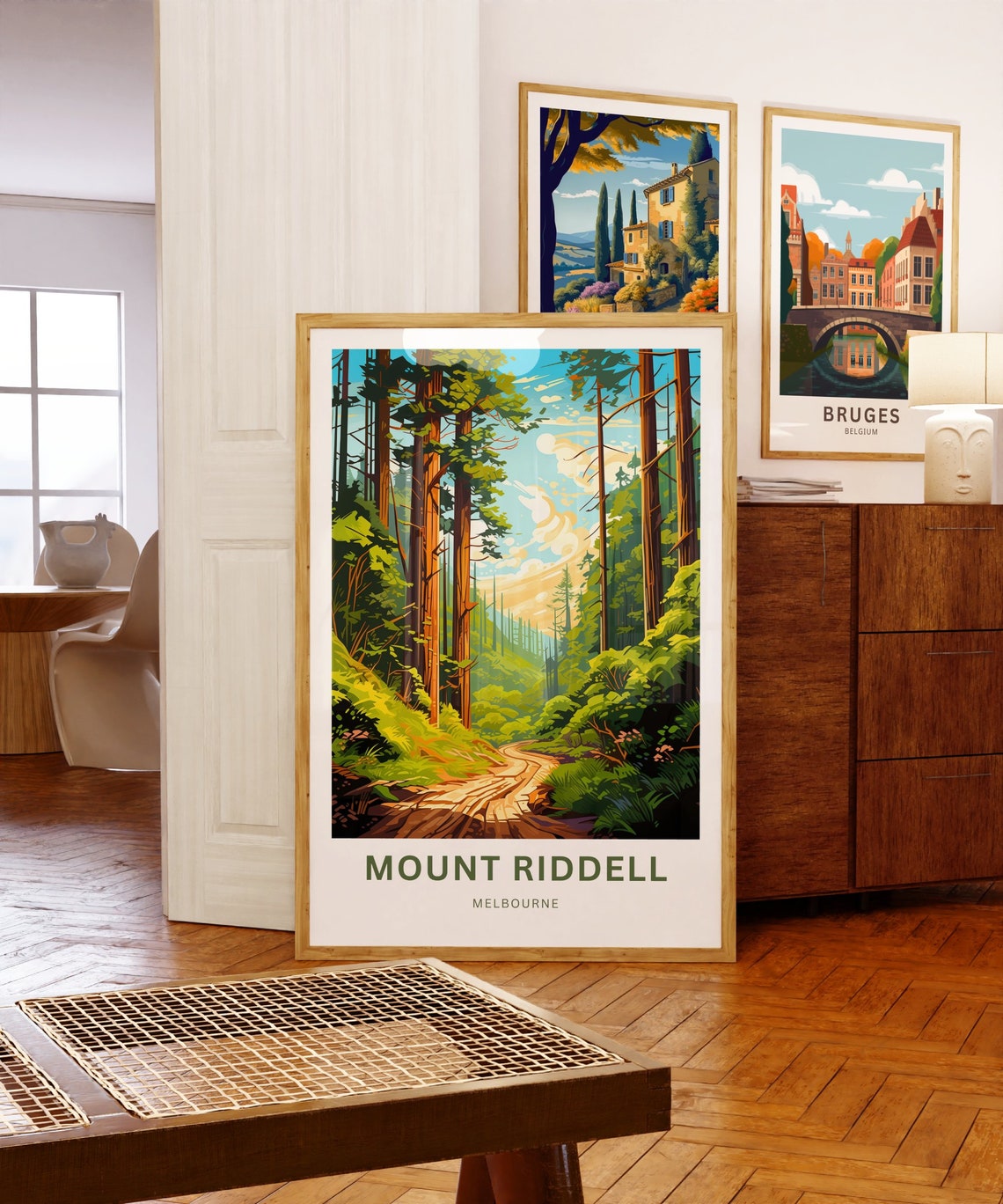 Personalized Mount Riddell Melbourne Forest Trail Custom Text Poster - Image 5