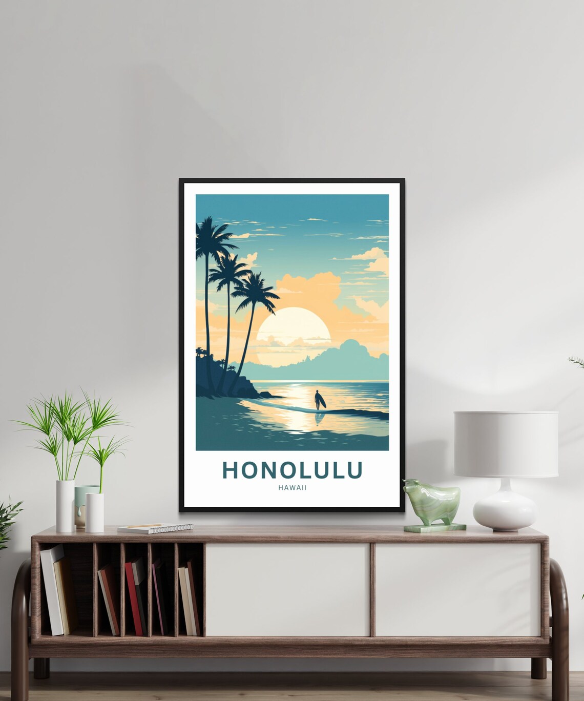 Honolulu Hawaii Travel Poster, United States Wall Art - Image 2