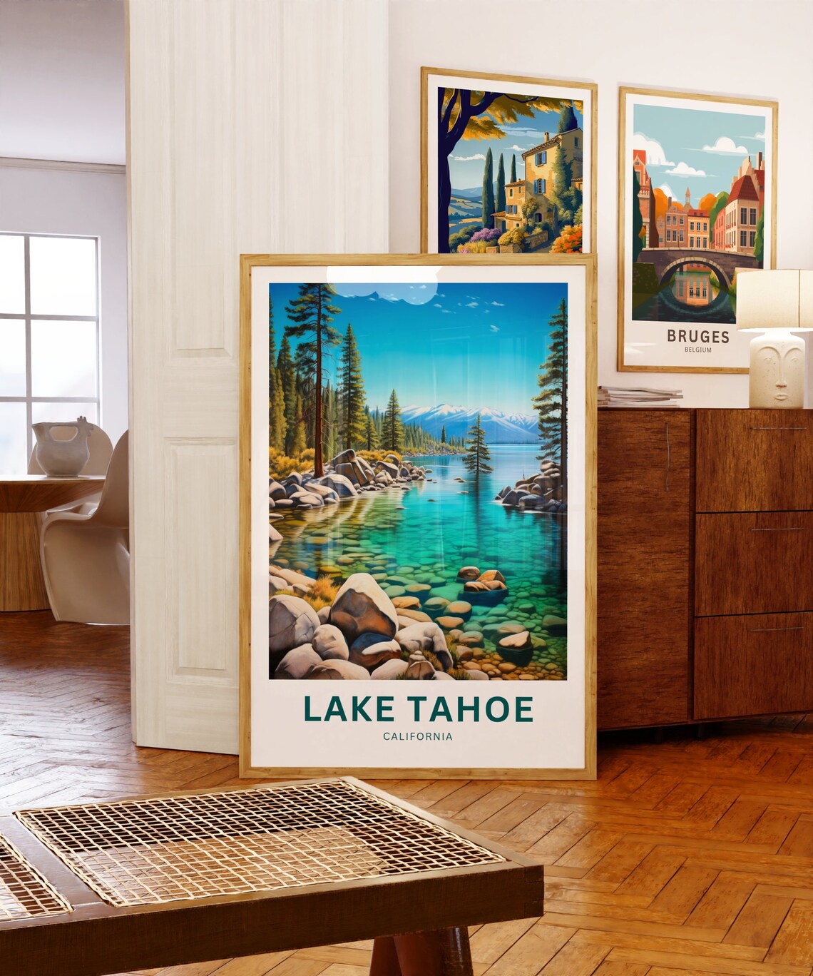 Lake Tahoe California Crystal Clear Water Vintage Travel Poster - Image 5