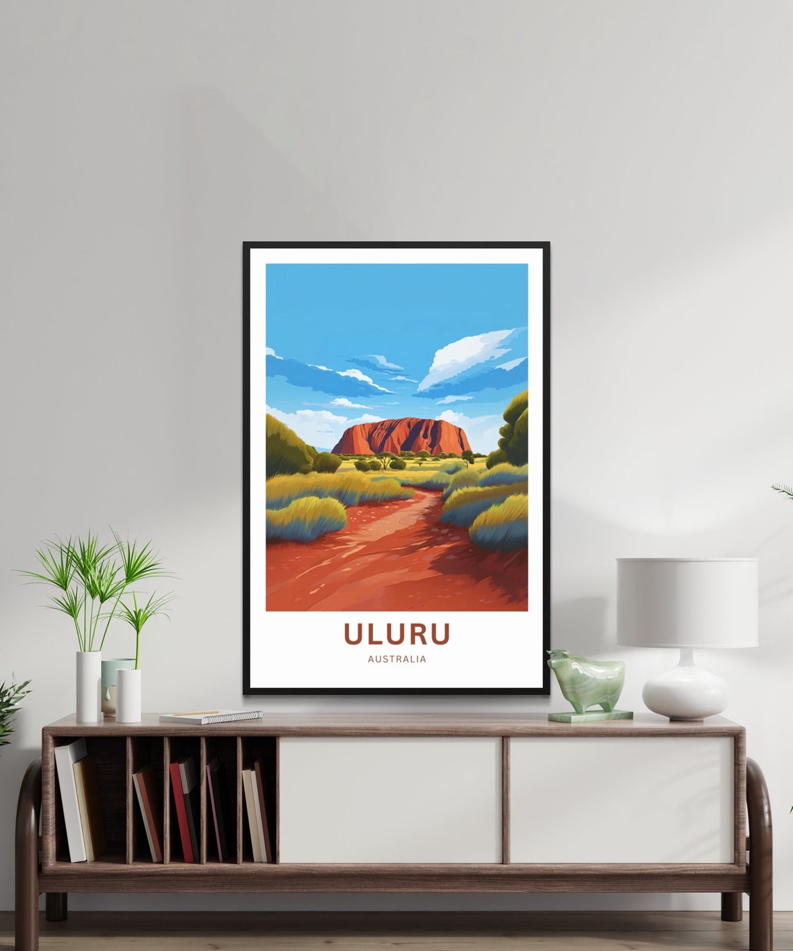 Uluru Australia Travel Poster Red Rock Monolith Outback Road Art - Image 2