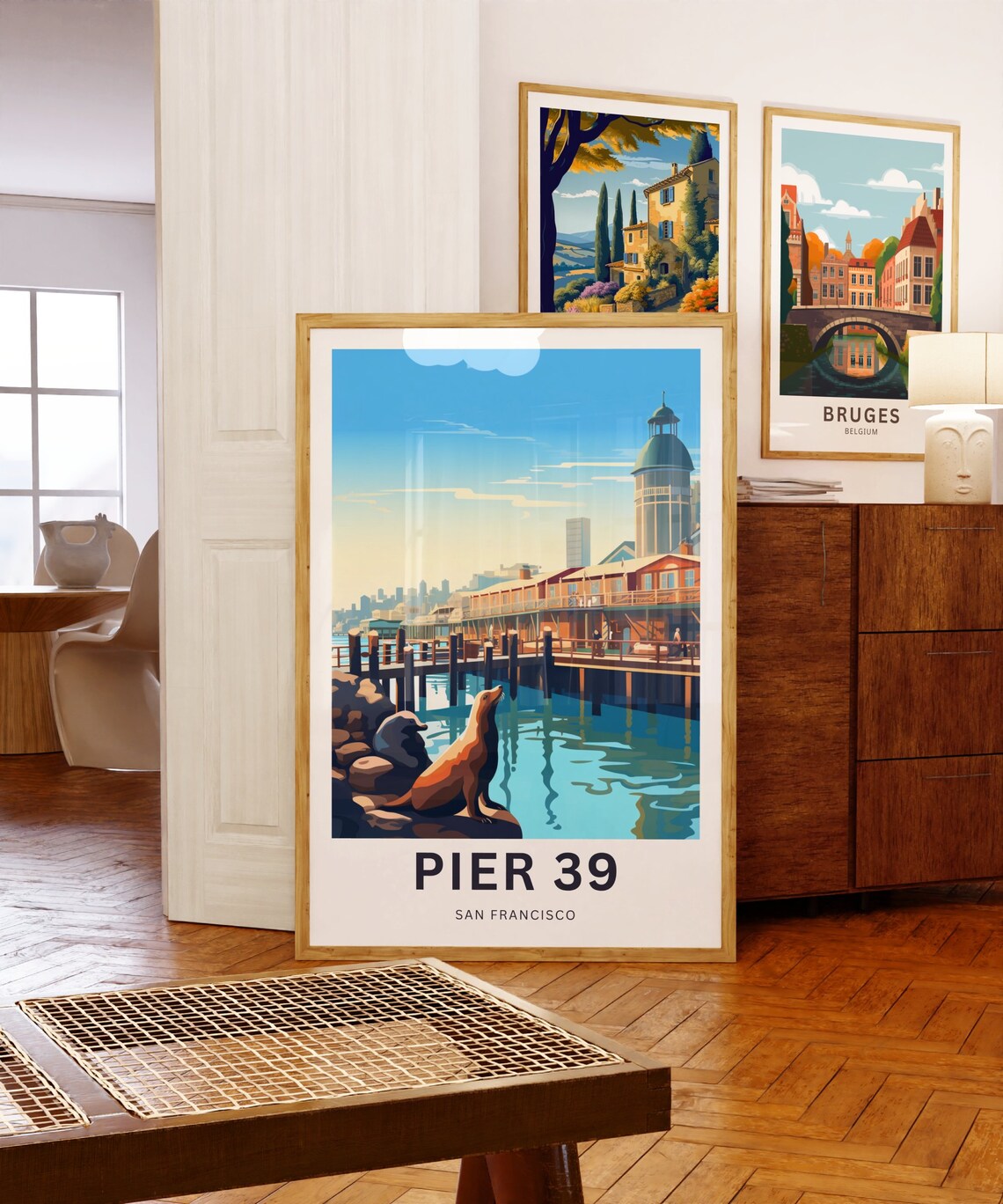 Personalized Pier 39 San Francisco Sea Lion Bay Travel Poster - Image 5