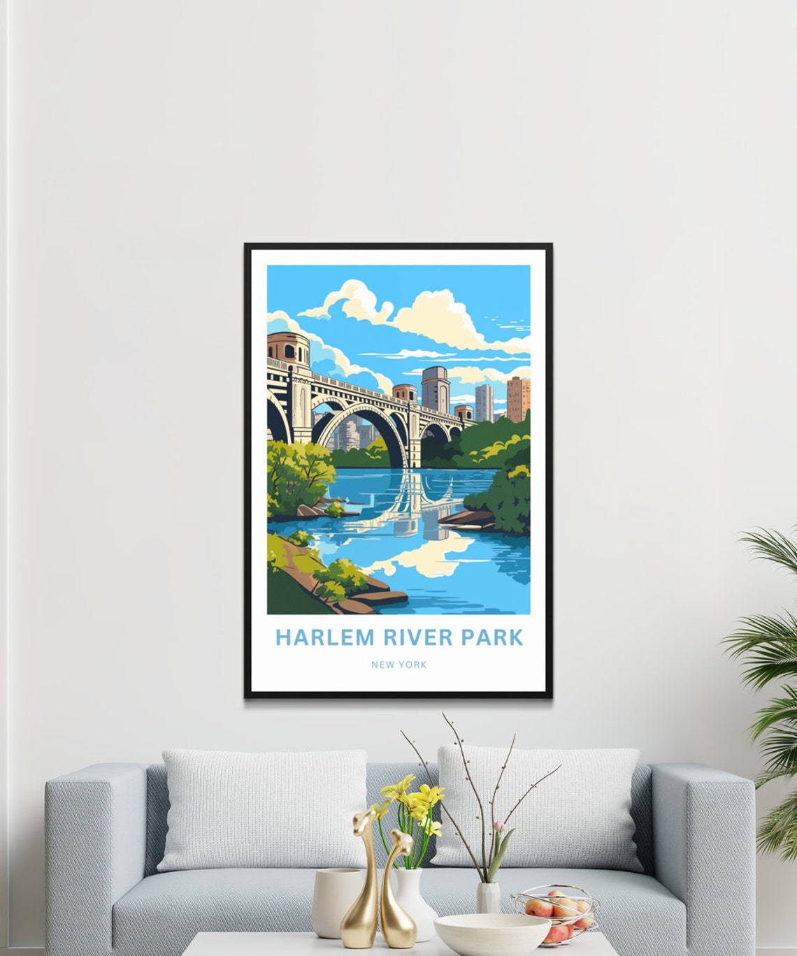 Personalized Harlem River Park New York Custom Travel Poster - Image 3