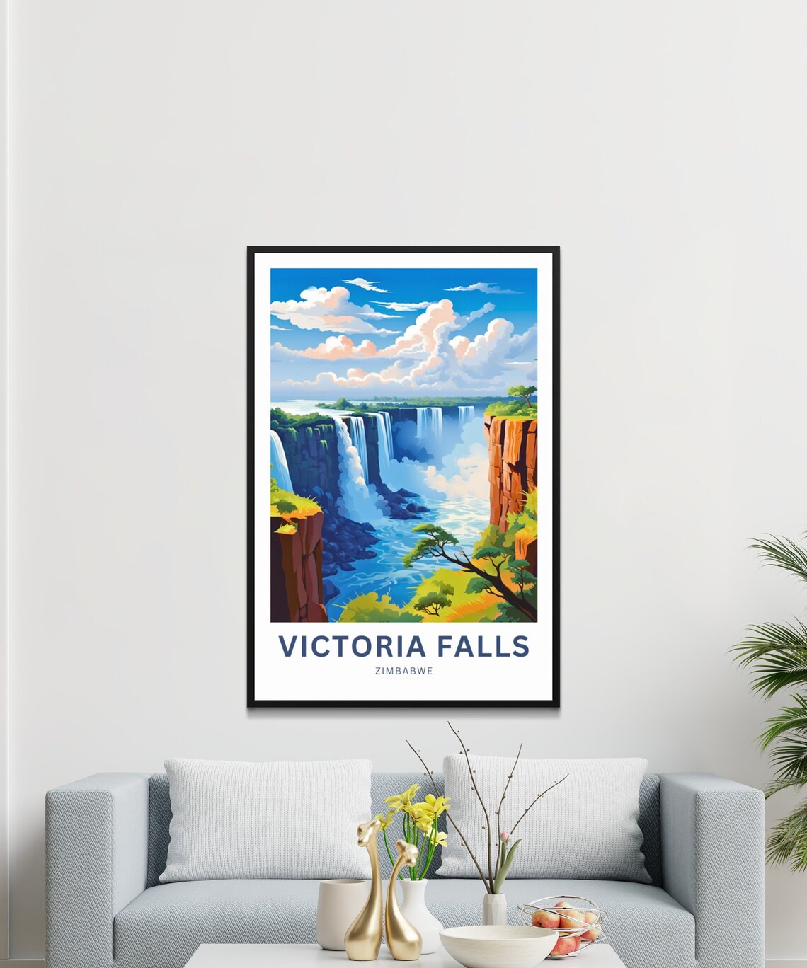 Victoria Falls Travel Poster, Zimbabwe Wall Art - Image 4