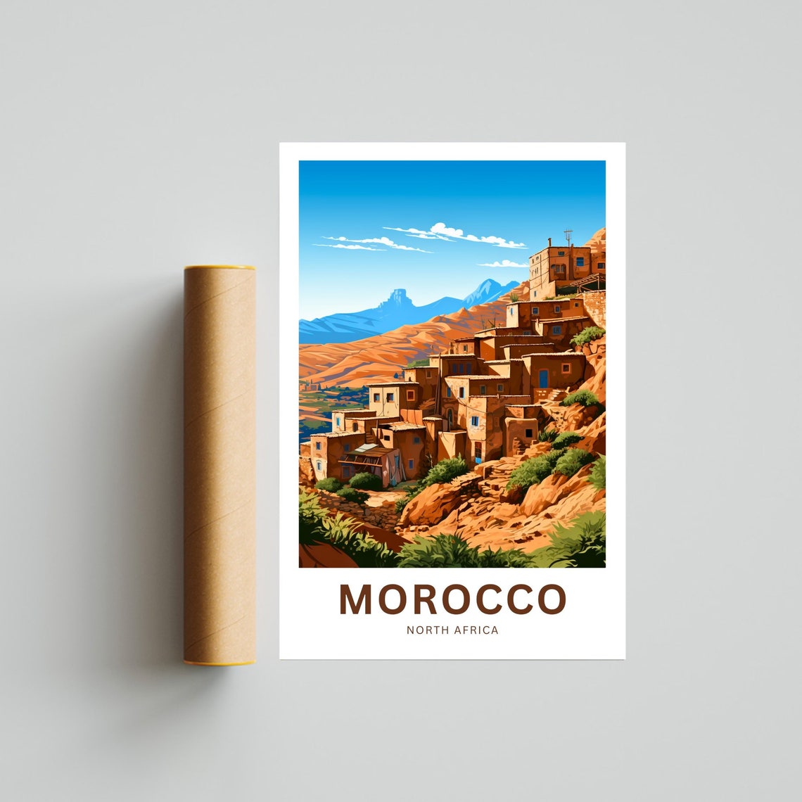 Morocco Travel Print Morocco Poster North Africa Wall Art Framed Present Gift North Africa Present - Image 4