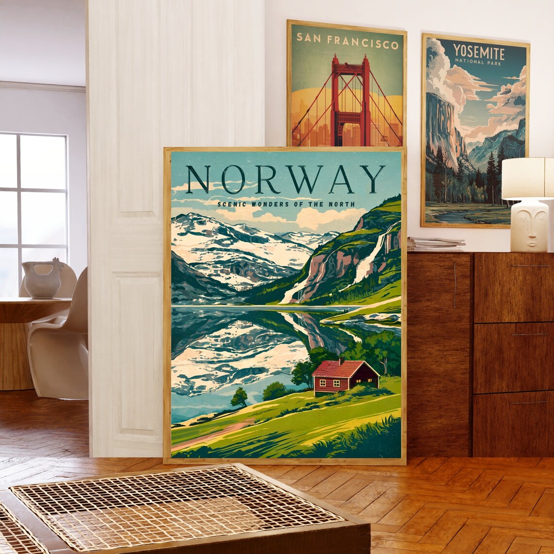 Norway Vintage Travel Poster, Nordic Travel Poster - Image 5