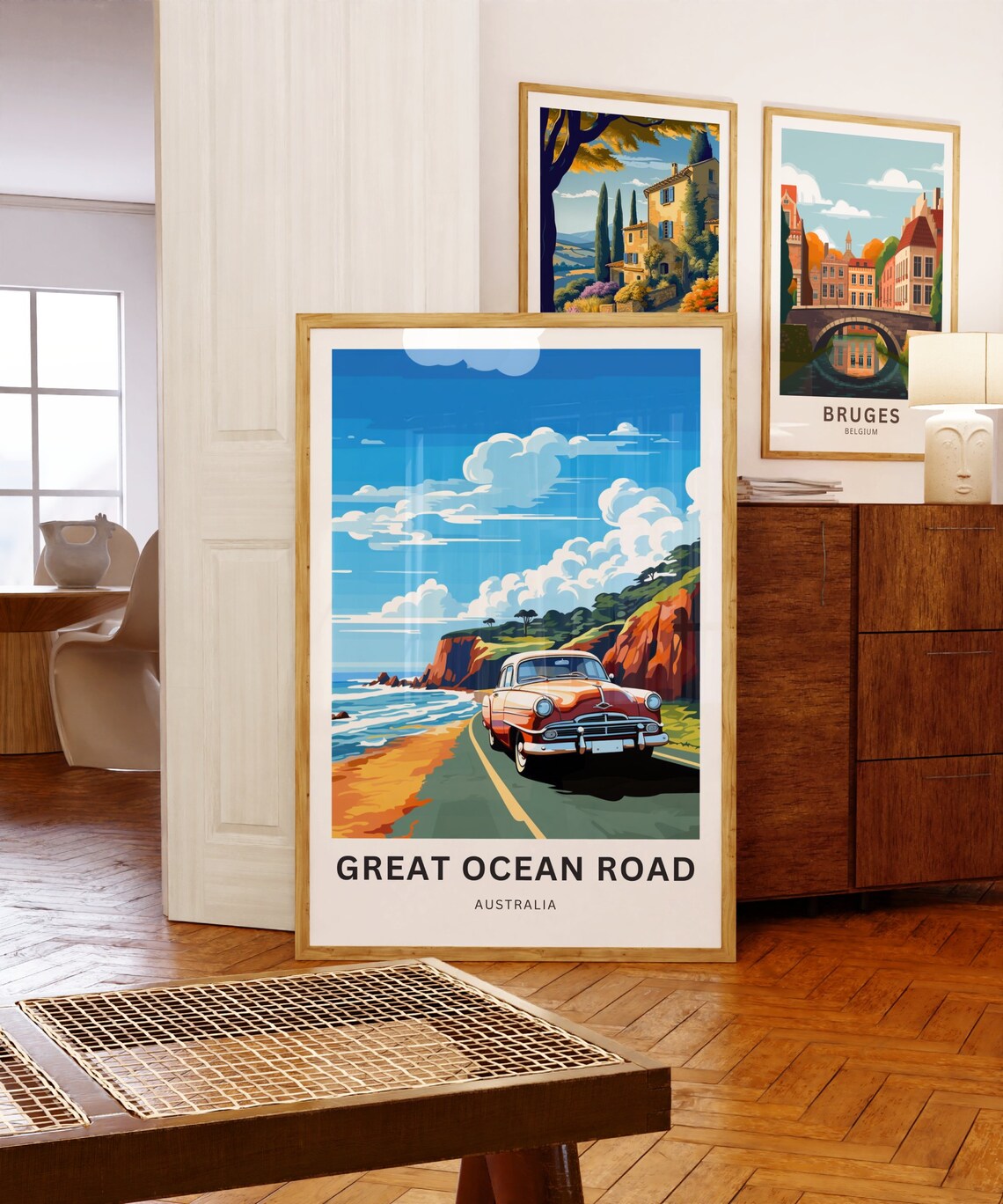 Great Ocean Road Personalized Poster with Classic Car and Ocean View - Image 5