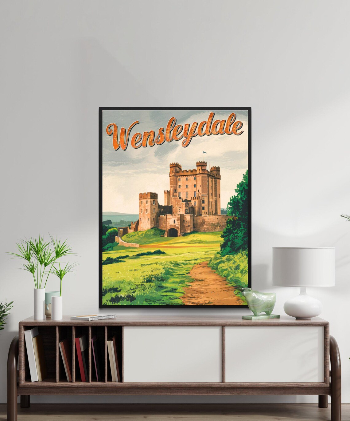 Wensleydale England Castle Countryside Vintage Travel Poster - Image 2