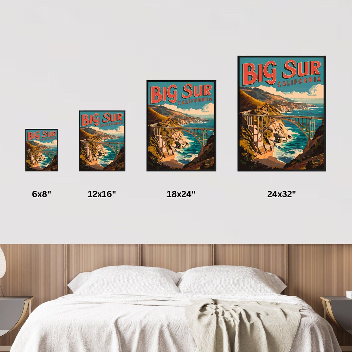 Big Sur Vintage Travel Poster, California Wall Art - Image 4