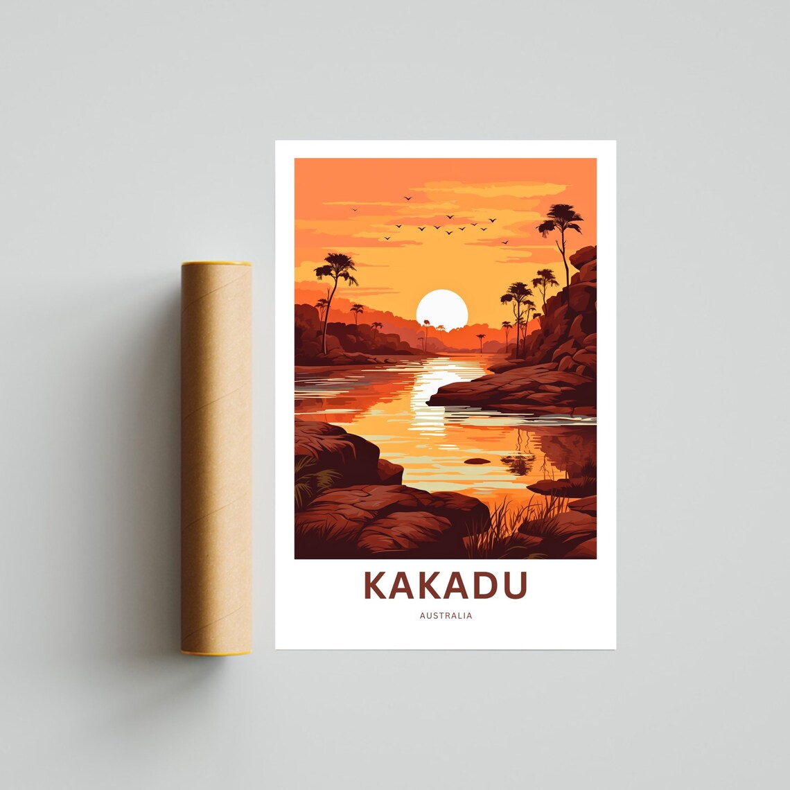 Kakadu National Park Sunset River Vintage Travel Poster Australia - Image 4