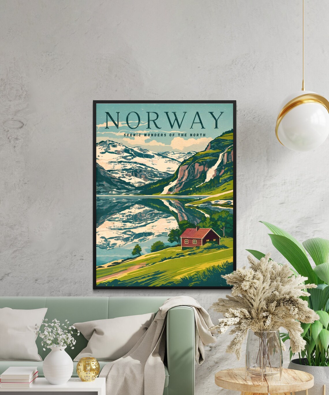 Norway Vintage Travel Poster, Nordic Travel Poster - Image 3