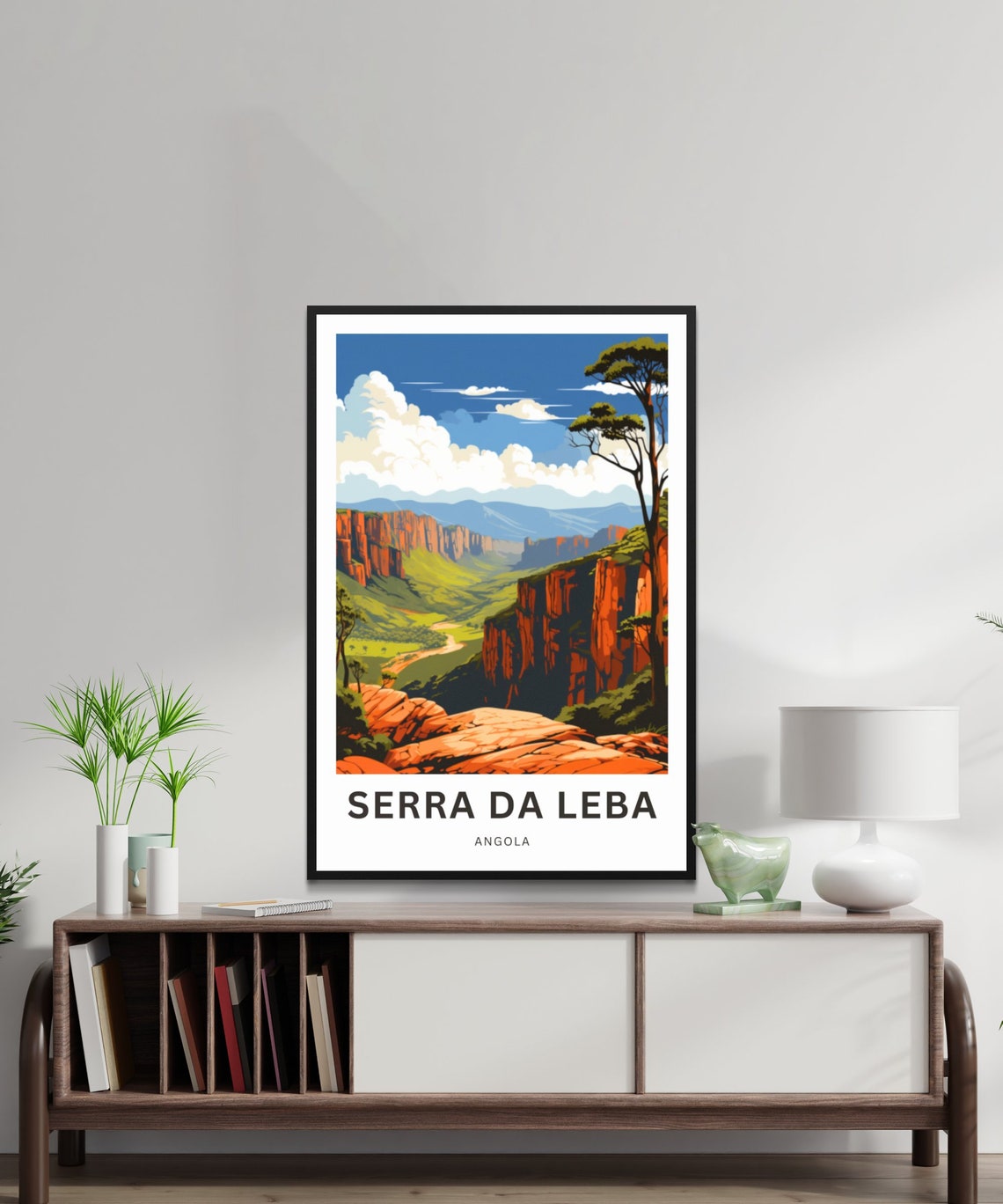Serra da Leba Angola Dramatic Red Rock Canyon Landscape Poster - Image 2