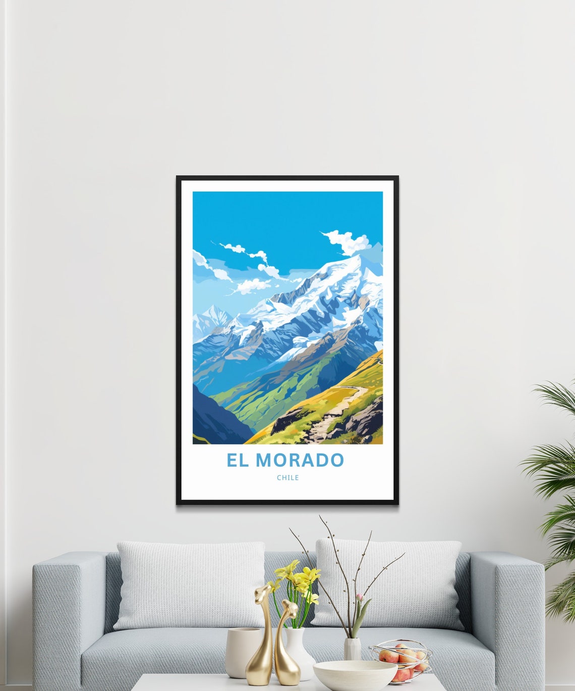Personalized El Morado Travel Print El Morado Poster Chile Wall Art Framed Present Gift Chile Present - Image 3